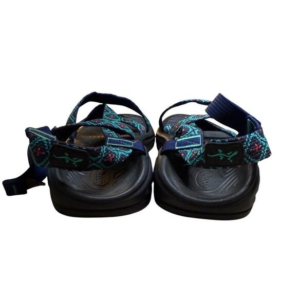 Chaco Womens Z/Volv 2 Toe Loop Sandals Mosaic Cobalt Blue Black Size 7 - Picture 2 of 7